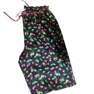 Cacique Cherry Print Black Pajama Pants
